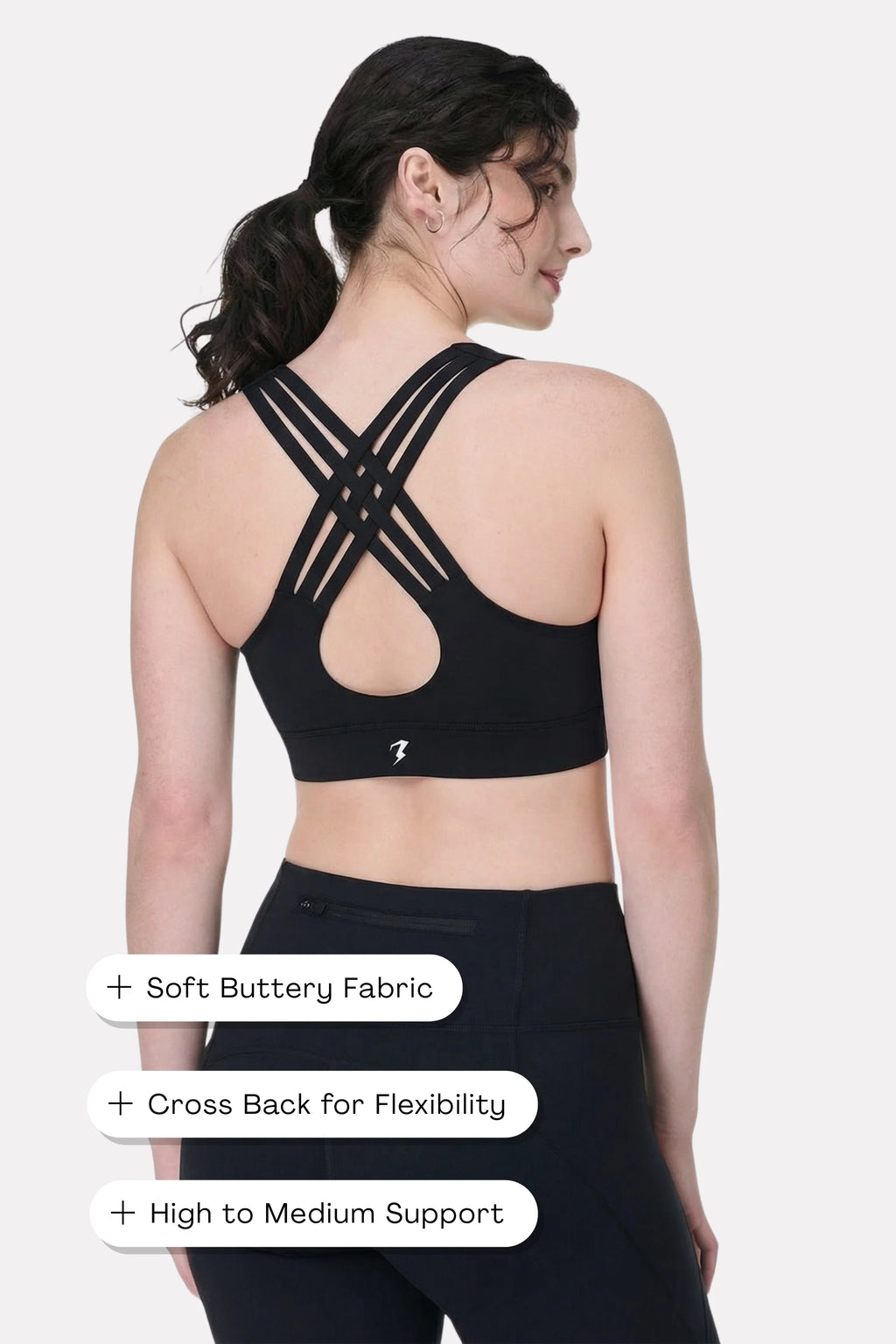Black Luxe Seamless Sports Bra