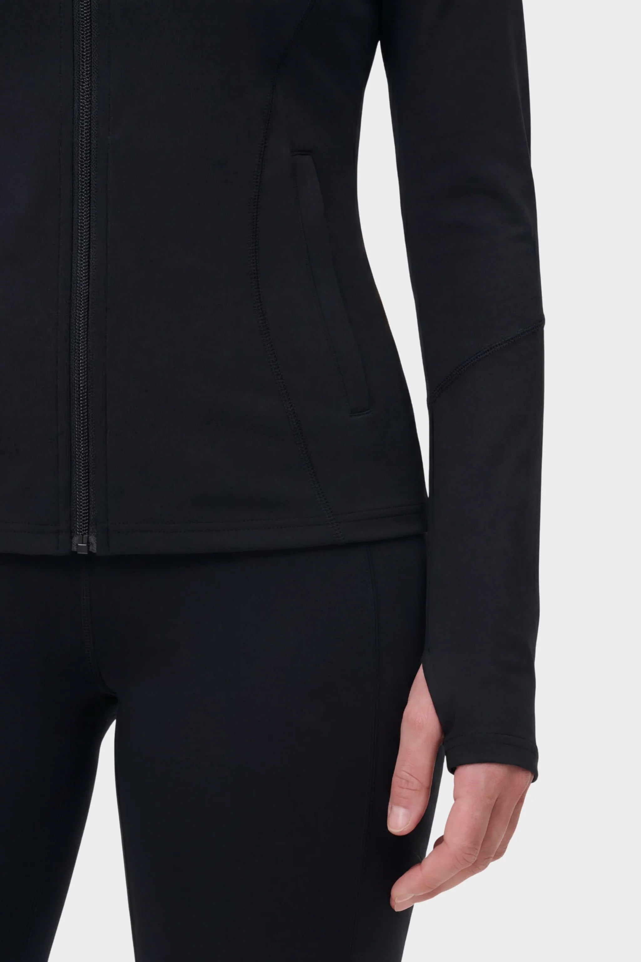 Black Luxe Workout Jacket