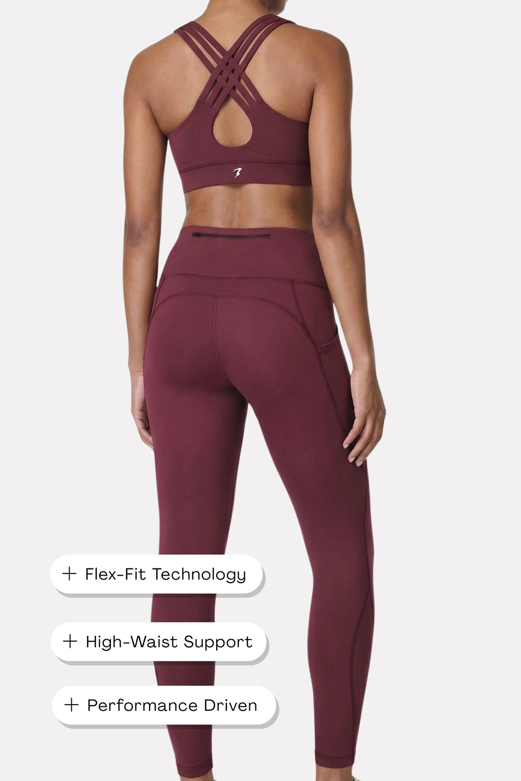 Maroon Plum Running Leggings
