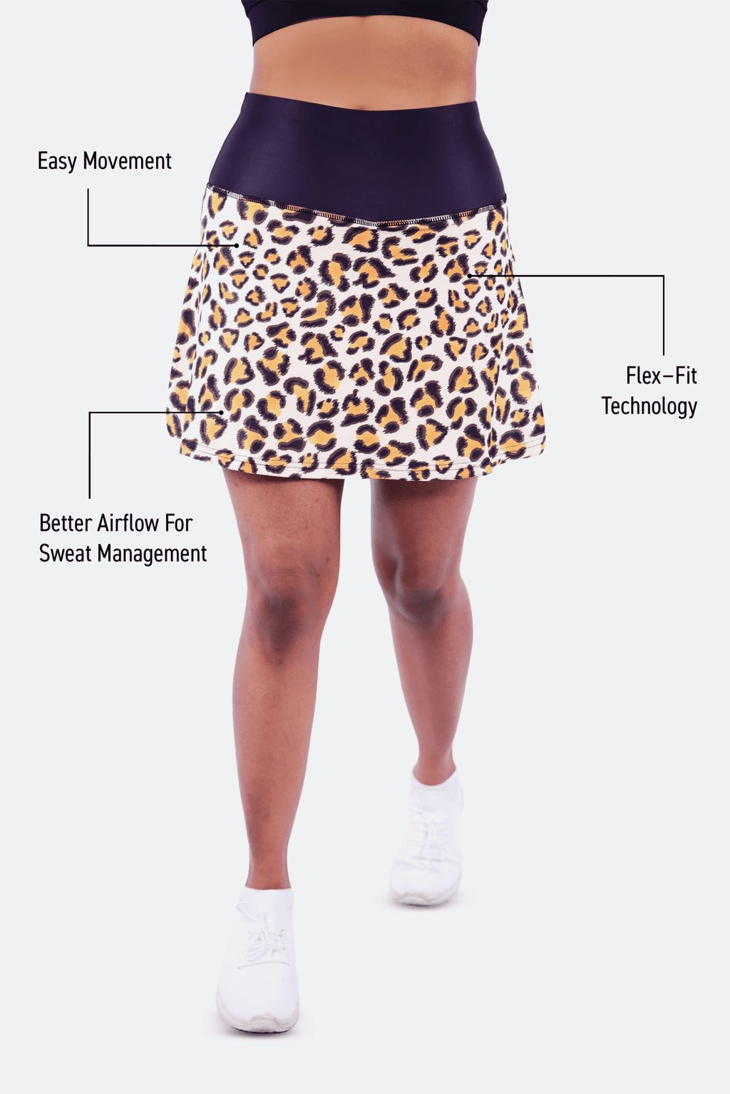 Leopard Power Bra & Skort Set